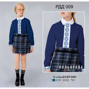 Рубашка комбинированая для девочки  (5-10 лет) РДД-009